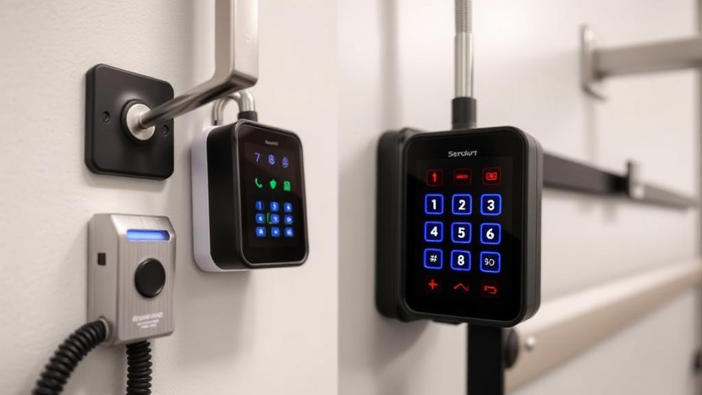 Modern smart garage door keypad and security lock system